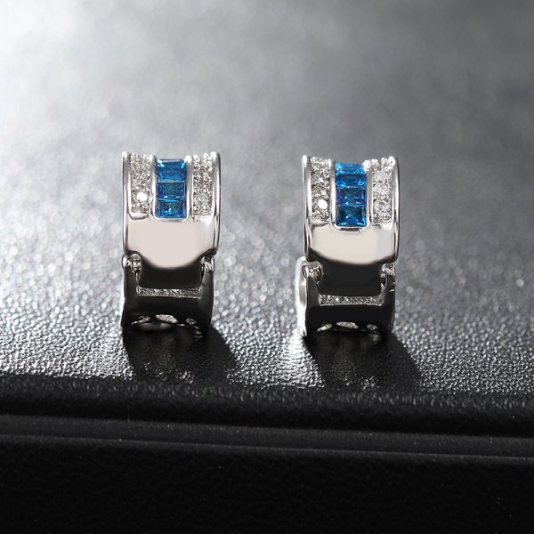 Women's Zircon Blue Vintage Earrings Fashion Jewelry